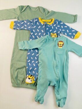 NWOT Baby Boy Sleeper Bundle 0-3M 3M Simple Joys Carter's Gown Koala Baby